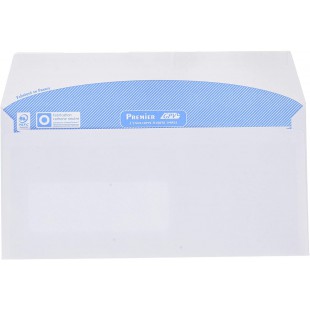 Boite de 500 enveloppes blanches DL 110x220 80 g/m² fenetre speciale numerique 35x100 bande de protection