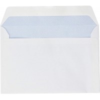 Boite de 500 enveloppes blanches B6R 120x176 80 g/m² bande de protection