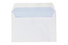 Boite de 500 enveloppes blanches B6R 120x176 80 g/m² bande de protection