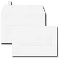 Boite de 500 enveloppes blanches B6R 120x176 80 g/m² fenetre 40x125 bande de protection