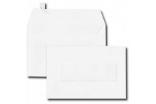 Boite de 500 enveloppes blanches B6R 120x176 80 g/m² fenetre 40x125 bande de protection