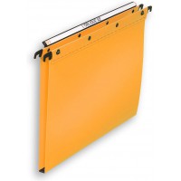 Ultimate PP pour Tiroir Lot de 10 Dossiers suspendus en Polypro Opaque Fond 15mm Jaune