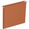 L'OBLIQUE 51040 Dossier suspendu economique 02 Kraft 220 g Tiroir Entraxe 330 mm H 250 mm Fond 30 Boite de 25 Orange