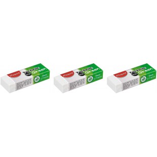 Lot de 20 : MAPED Gommes en plastique Technic 600 Green, blanc