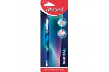 Maped - Stylo Plume Nightfall - Plume Acier - Pointe Iridium - Stylo Plume Rechargeable - Stylo a  Encre - Corps Decore Couleurs
