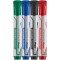 Maped - Marqueurs effacables a  sec, pochette x 4 Bleu, noir, rouge,vert - Pointe ogive large 2mm - Tableaux blancs, ardoises et