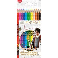 Maped - 12 Crayons de Couleur Harry Potter - Ideal Fournitures Rentree Scolaire - Pochette Carton 832053