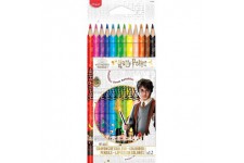 Maped - 12 Crayons de Couleur Harry Potter - Ideal Fournitures Rentree Scolaire - Pochette Carton 832053