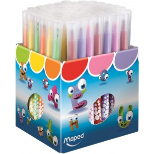 Maped - Feutres de coloriage School Peps - 72 Feutres Lavables Enfant - Longue Duree & Resistants - 72 Feutres Pointe Moyenne a 