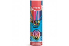 Maped - Crayons de Couleur Strong Color'Peps - 36 Crayons de Coloriage Ultra-resistants et Ergonomiques - Tube en Me