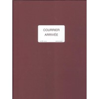 Lebon et Vernay SP420 Registre pour enregistrement du courrier arrivee 150 pages, 25x32cm bordeaux