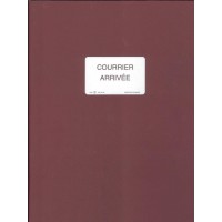 Lebon et Vernay SP420 Registre pour enregistrement du courrier arrivee 150 pages, 25x32cm bordeaux