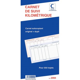Carnets de suivi kilometrique spirale 50 Dupli, 550 Trajets 29,7 x 140