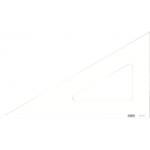 MINERVA Equerre 60° Bord Droit 50cm Transparent