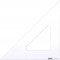 MINERVA Equerre 45° Bord Droit 50cm Transparent