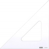 MINERVA Equerre 45° Bord Droit 50cm Transparent