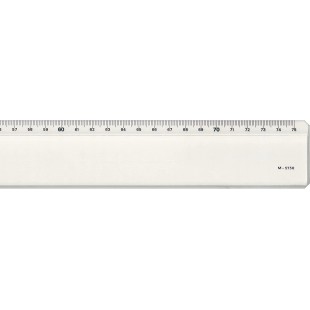 MINERVA Regle 75cm un biseau transparent