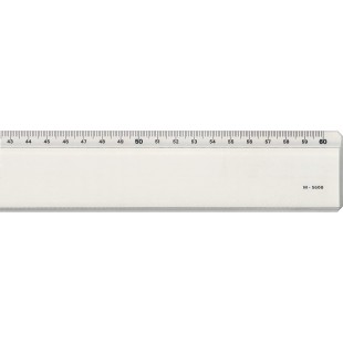 MINERVA Regle 60cm un biseau transparent