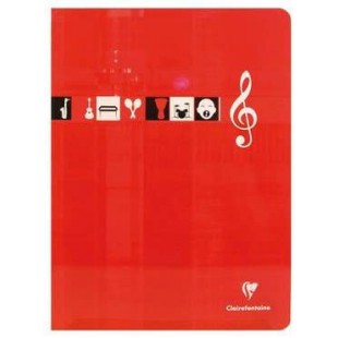 Cahier Musique et Chant Metric 170x220, 56p./28 feuilles 90 g/m² piquees, ligne + portees / Seyes