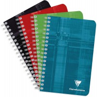 Clairefontaine 68682C Un Carnet a  Spirale - 11x17 cm - 100 Pages Petits Carreaux - Papier Blanc 90 g - Couverture Carte Pellicu