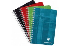 Clairefontaine 68682C Un Carnet a  Spirale - 11x17 cm - 100 Pages Petits Carreaux - Papier Blanc 90 g - Couverture Carte Pellicu