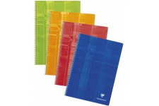 Lot de 10 : Clairefontaine 68141C Un Cahier a Spirale - A4 21x29,7 cm 100 Pages Grands Carreaux Papier Clairefontaine Blanc 90 g