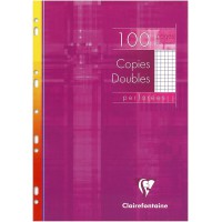 Clairefontaine Metric Copies doubles perforees 21 x 29,7 cm 100 pages Blanc