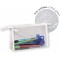 Clairefontaine 8488C - Trousse Scolaire Rectangulaire, Trousse de Maquillage 22x4x14 cm, Transparente a  Paillettes