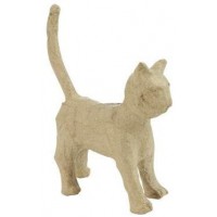 Chaton 13cm, en papier pulpe