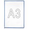 Lot de 10 : Tarifold tableaux transparents pour documents format A3 Bleu