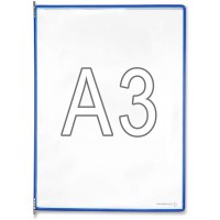Lot de 10 : Tarifold tableaux transparents pour documents format A3 Bleu