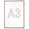 Lot de 10 : Tarifold tableaux transparents pour documents format A3 Rouge