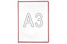 Lot de 10 : Tarifold tableaux transparents pour documents format A3 Rouge