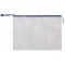 TARIFOLD 509001 Corbeille poche zippee Fermeture eclair, format A4, PVC, bleu
