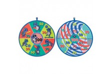 Schildkot Soft Dart Set, 1 Jeu de Flechettes Doux, Imprime des Deux Cotes avec Differents Champs Cibles, 2 x 3 Balles