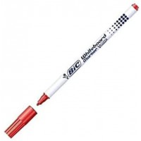 BIC 11589 Velleda 1721 Marqueur pointe ogive encre base alcool corps plastique inodore 1 mm Rouge