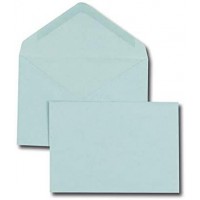 Boite de 500 enveloppes recyclees velin bleu C6 114x162 75 g/m² gommees