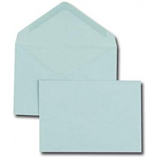 Boite de 500 enveloppes recyclees velin bleu C6 114x162 75 g/m² gommees