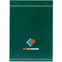 Blocs direction A5 100 Feuilles Agrafees 70g Couverture verte vernie