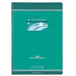 CONQUeRANT SEPT Cahiers reliure integrale 17 x 22 cm 5x5 70g 100 pages