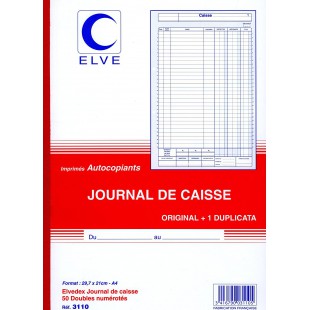 CAISSE CARNET AUTOCOPIANT 297X210 50/2+0 (par 5)