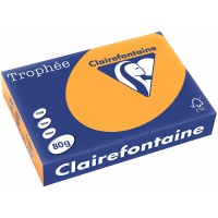 CLAIREFONTAINE Ramette 500 Feuilles Papier 80g A4 210x297 mm Certifie FSC clementine