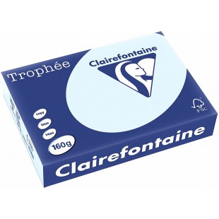 Clairefontaine Trophee Ramette de 250 feuilles papier couleur 160 g A4 Bleu