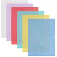 Sachet de 10 pochettes-coin Fard'liss en PVC 18/100e A4 Jaune