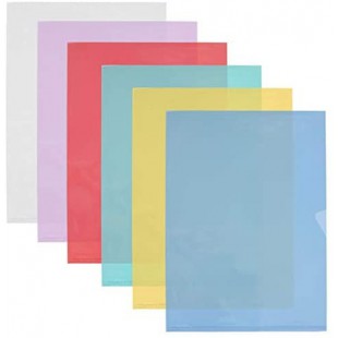 Sachet de 10 pochettes-coin Fard'liss en PVC 18/100e A4 Jaune