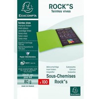 Rainex Rock's 100 Sous-chemises 80 g 22 x 31 cm Gris