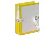 Treillet Boite de 25 pochettes a  archives en carton Soufflet et rabat en PVC Dos de 10 cm Jaune