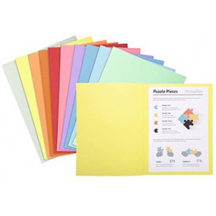 Paquet de 100 chemises Super carte 250 grammes 24x32 Bleu vif