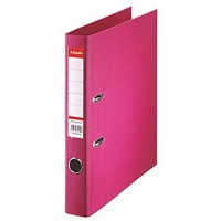 Lot de 10 : ESSELTE Classeurs a levier plastifie interieur/exterieur fuchsia vendu l'unite