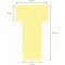 Nobo, Lot de 100 fiches T pour planning, Indice 1, Jaune, 2001004